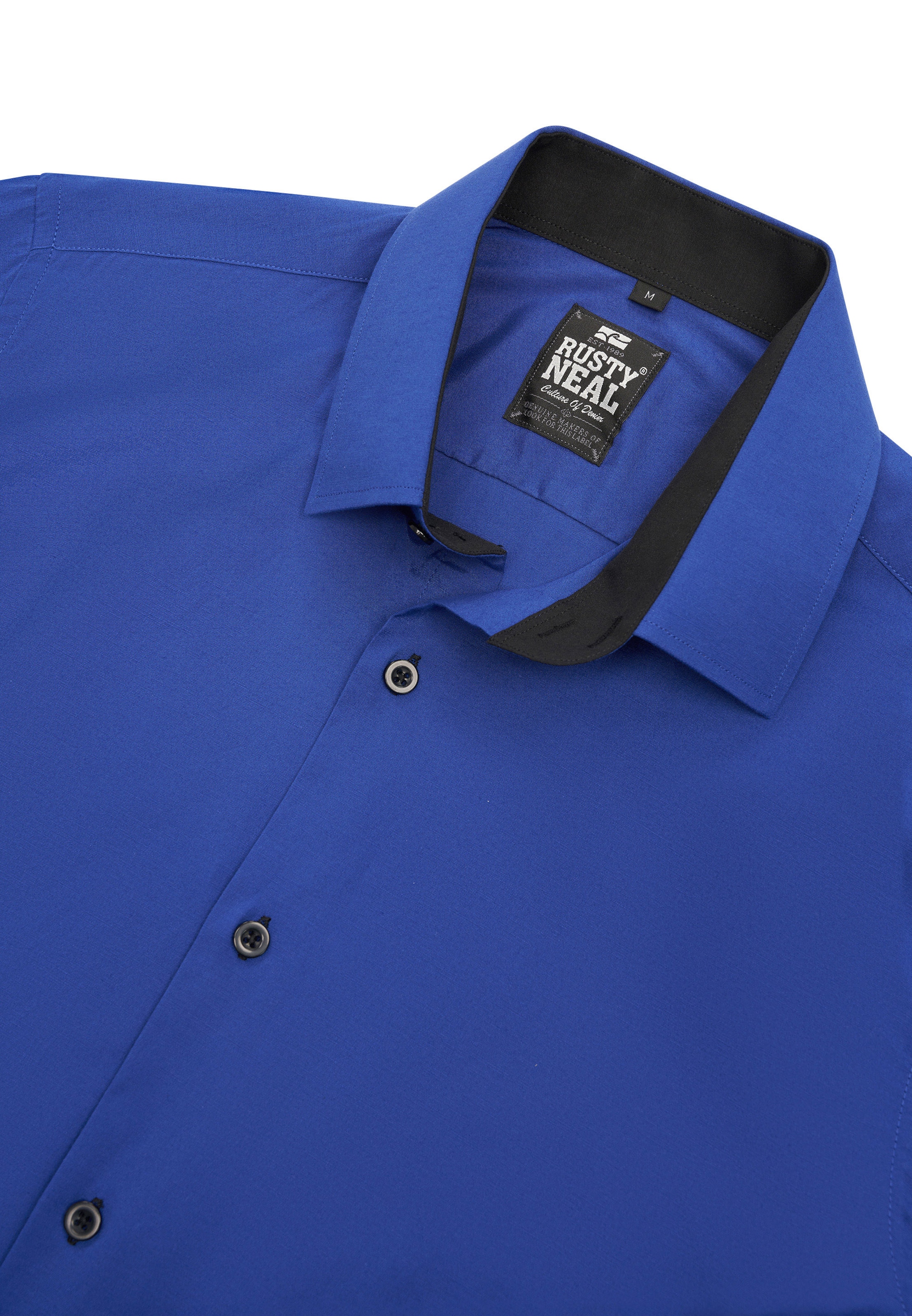 Rusty Neal Slim Fit Hemd in Blau