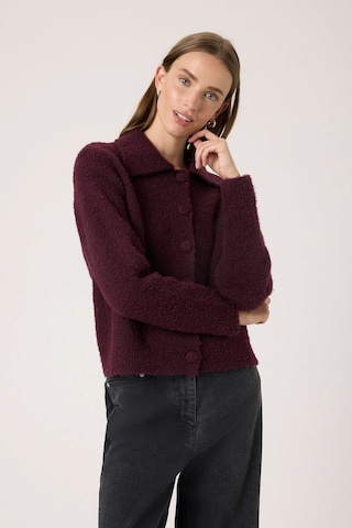 Cardigan 'SLSelene' SOAKED IN LUXURY en violet : devant