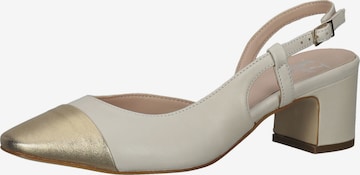 Escarpins à bride arrière Venturini Milano en beige : devant