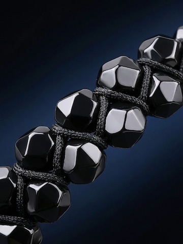 UNIQAL Armband 'SCHWARZER TURMALIN ZWEIREIHIG' in Gemengde kleuren