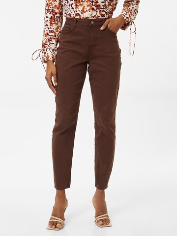 PIECES Regular Jeans 'KESIA' in Brown: front