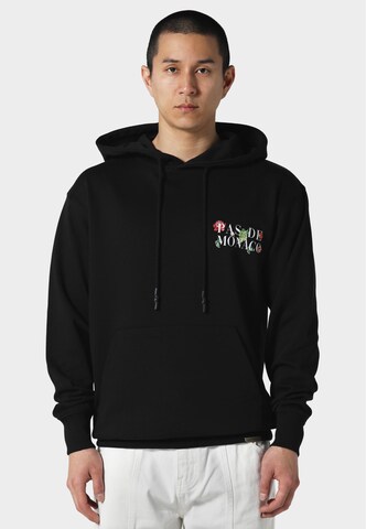Sweat-shirt 'FLORALE' Pas De Monaco en noir : devant