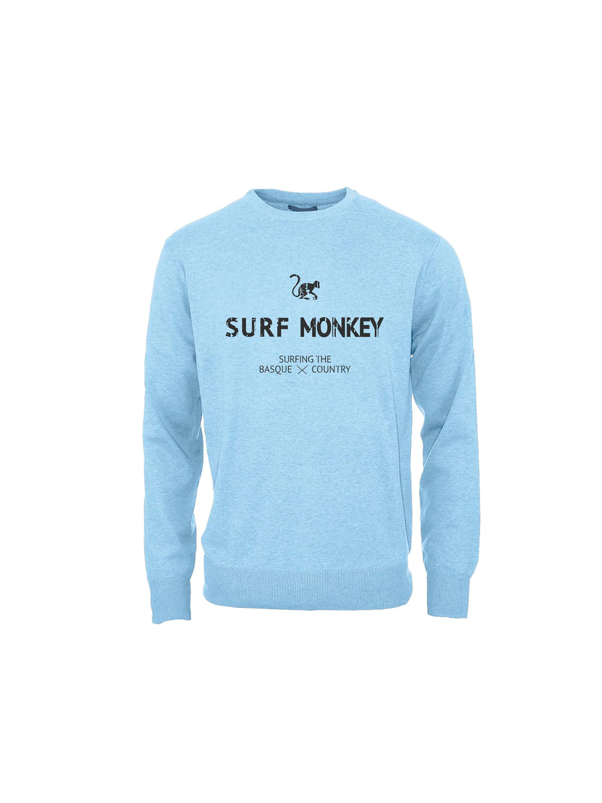 Sweat-shirt Surf Monkey en bleu : devant