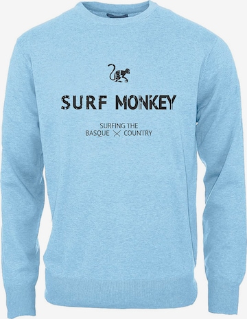 Sweat-shirt Surf Monkey en bleu : devant