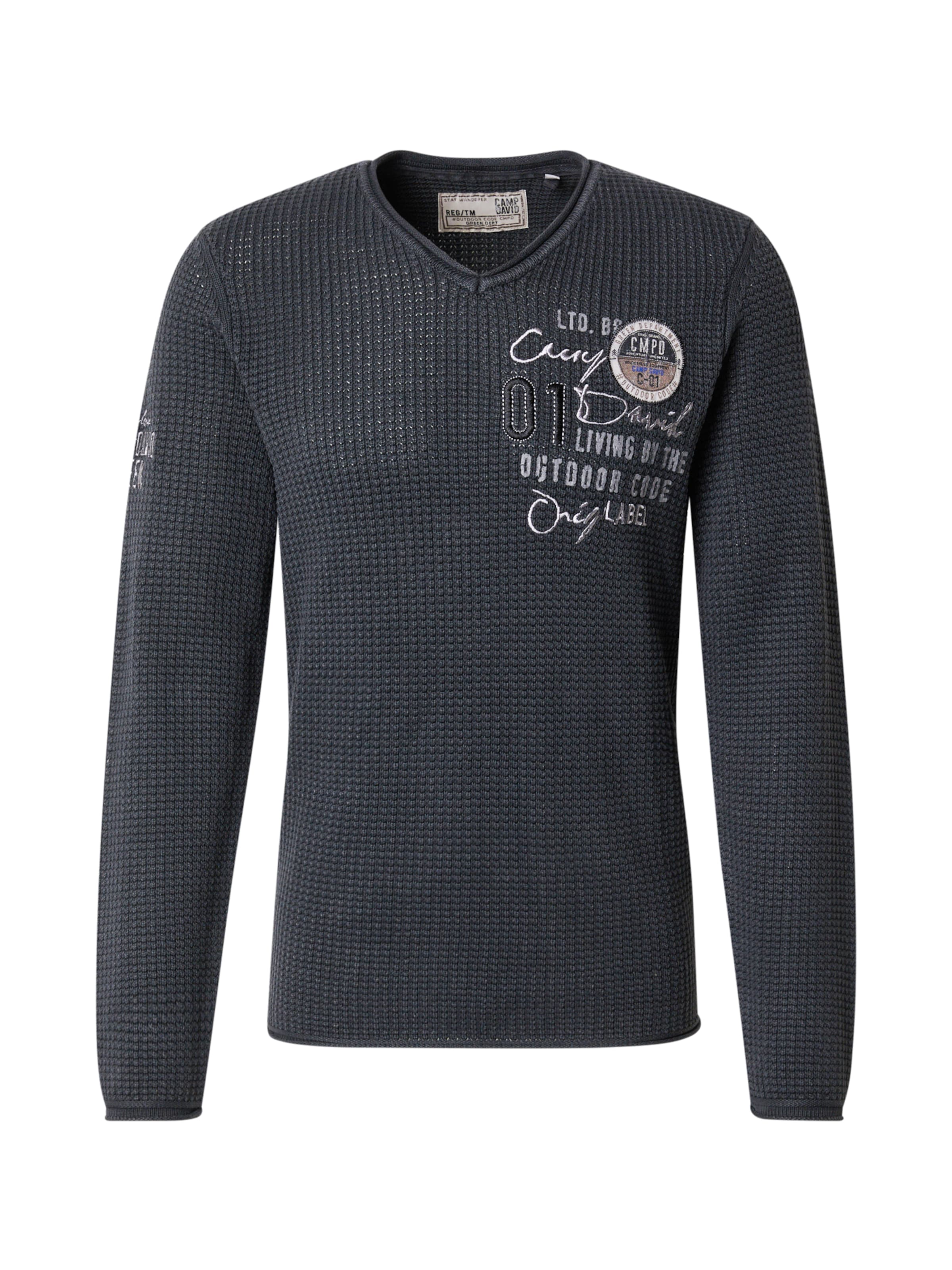 CAMP DAVID Pullover in Schwarz: Vorderseite