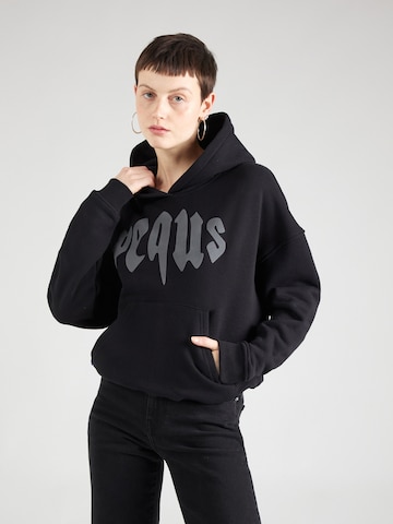 Sweat-shirt Pequs en noir : devant