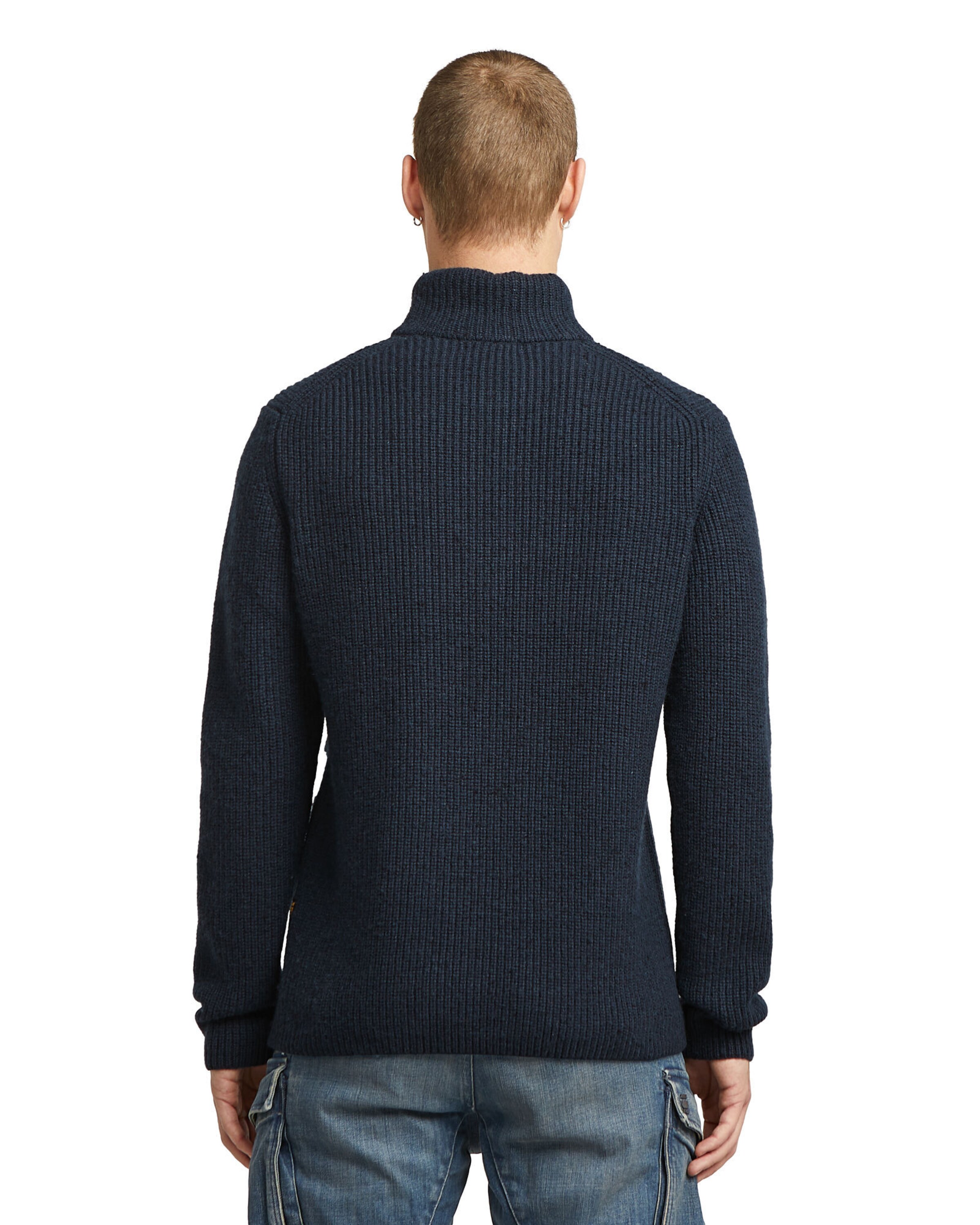 G-STAR Sweater 'Double Collar' in Blue
