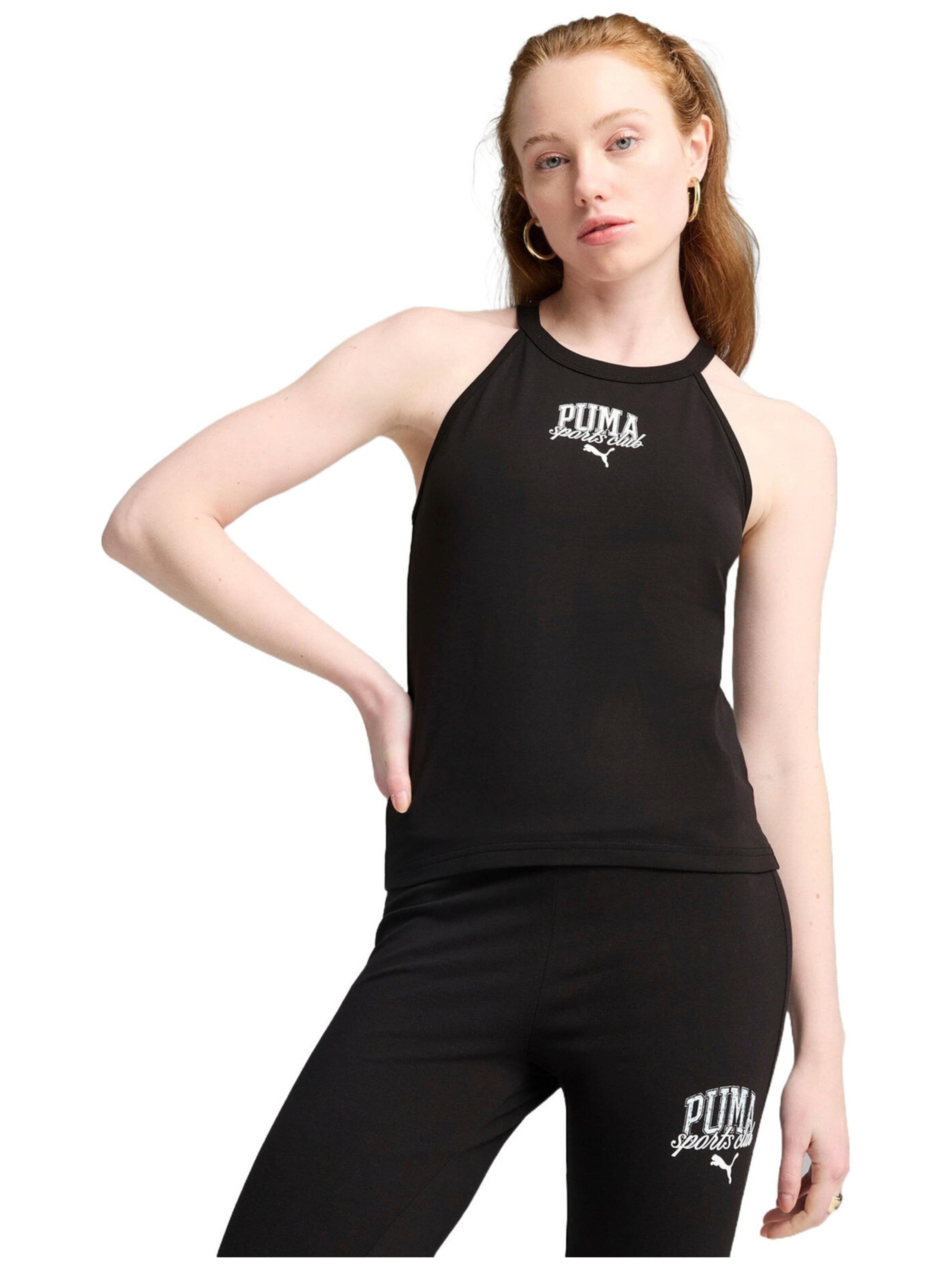 Top 'Puma Class Slim Short Tank' di PUMA in nero