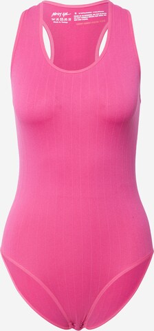 Nasty Gal - Camisa body em rosa: frente