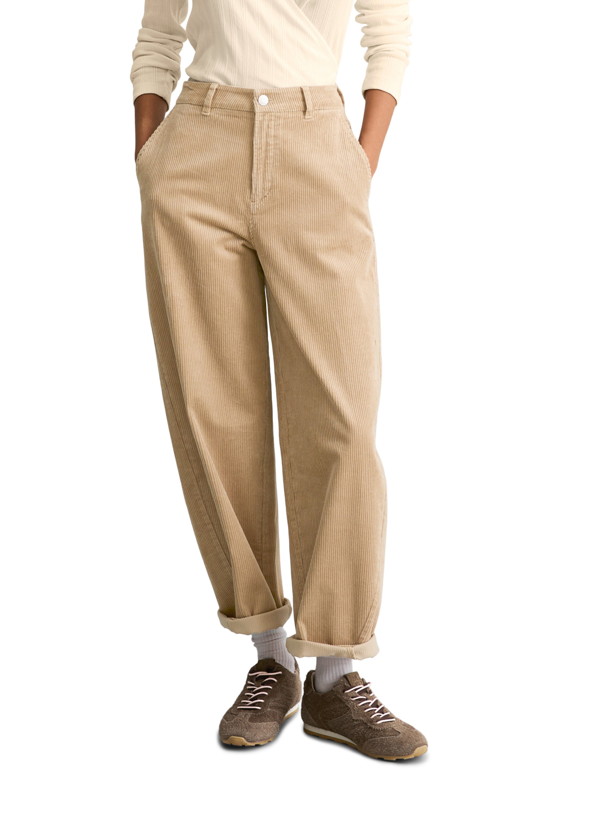 Marc O'Polo DENIM Vat Broek 'Airin ' in Beige: voorkant