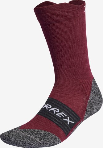 Chaussettes de sport ADIDAS TERREX en rouge : devant