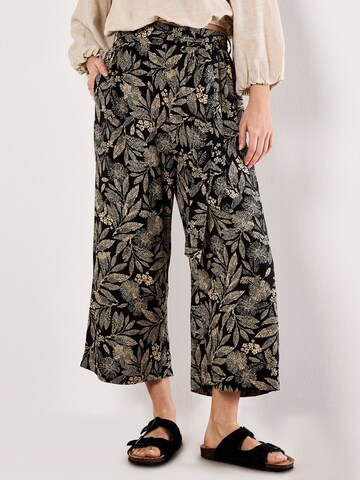 Wide Leg Pantalon ' ' Apricot en noir : devant