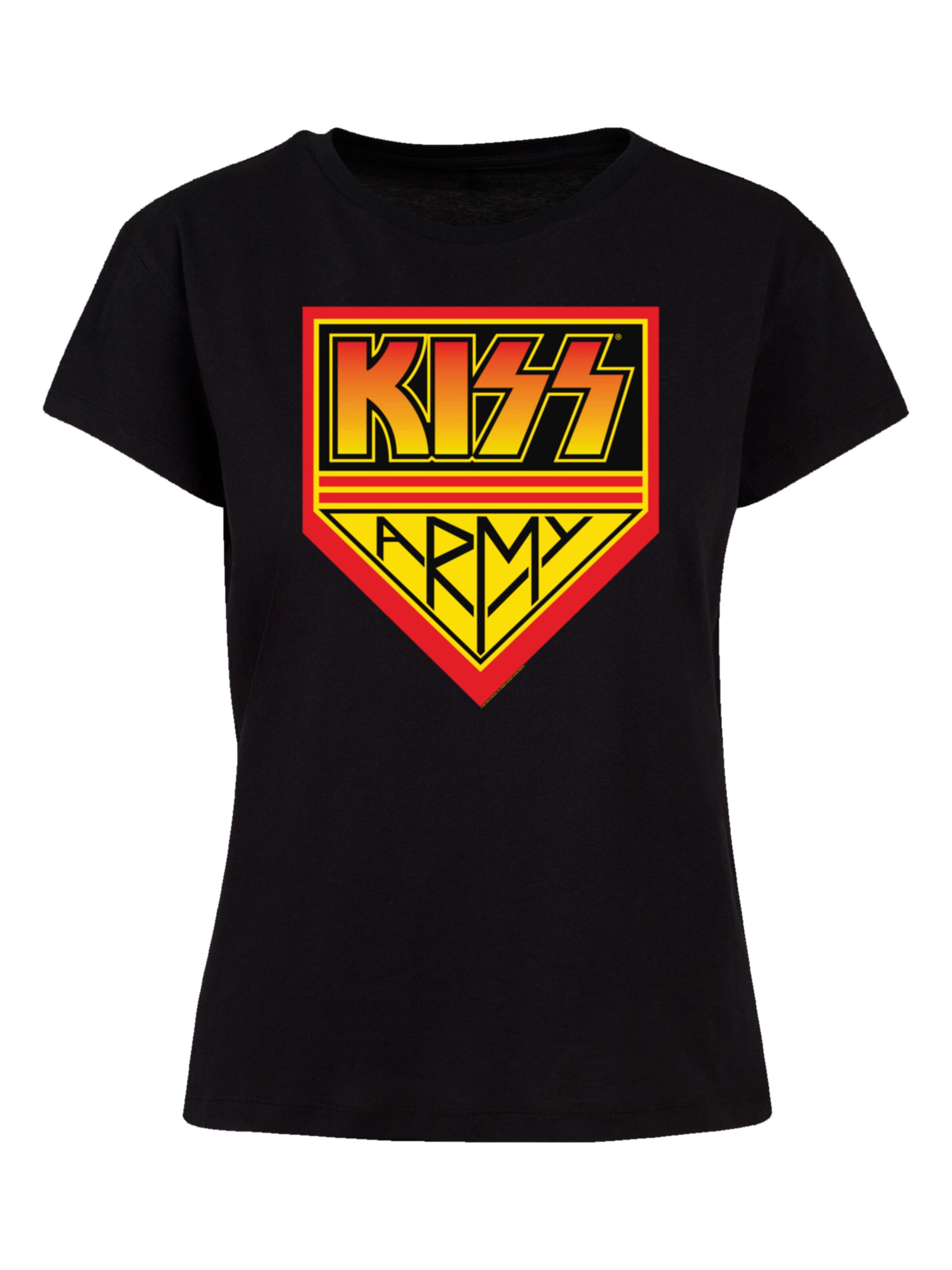 F4NT4STIC Shirt 'Kiss' in Zwart: voorkant