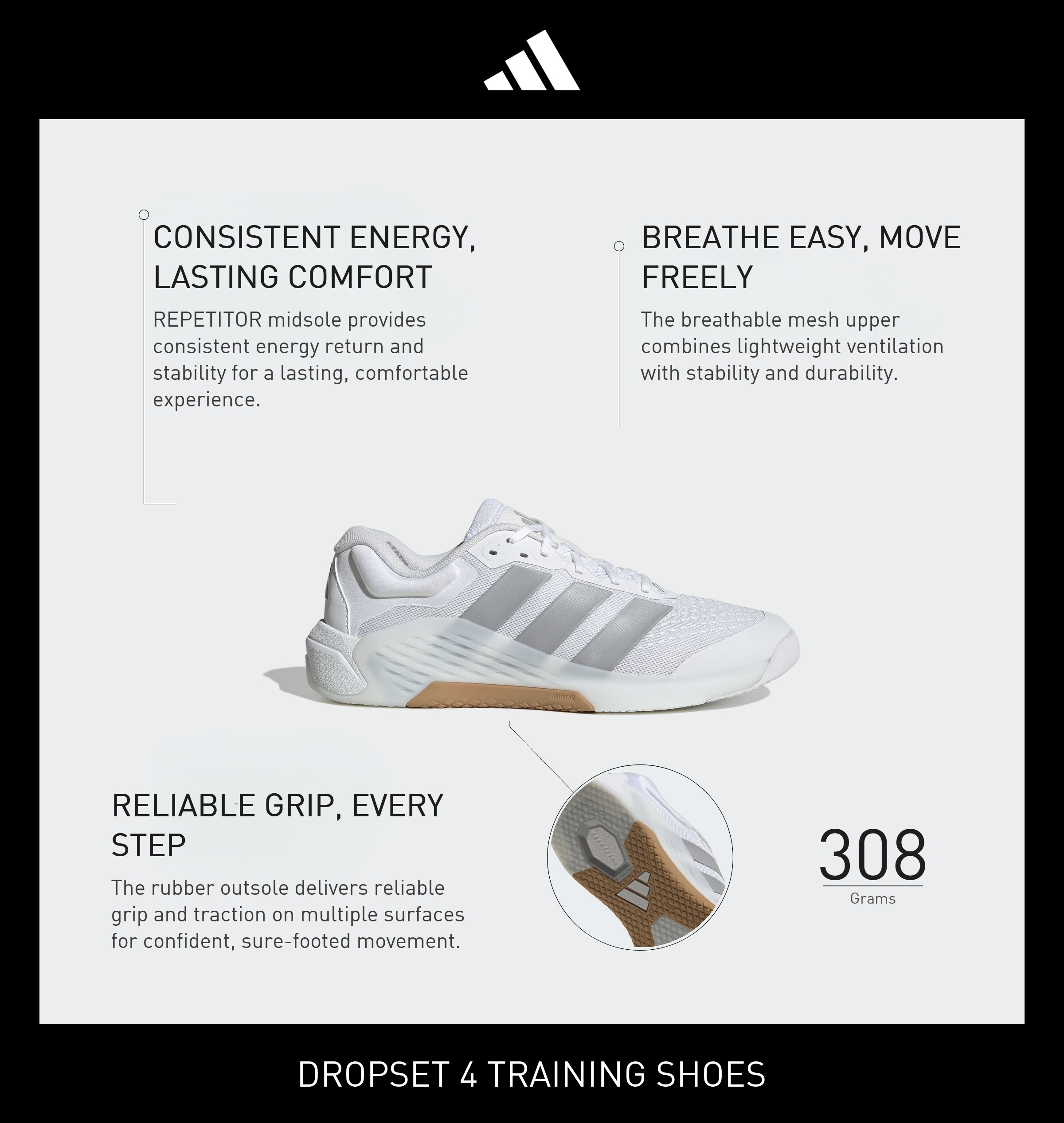 ADIDAS PERFORMANCE - Calzado deportivo 'DROPSET 4 POWER' en blanco