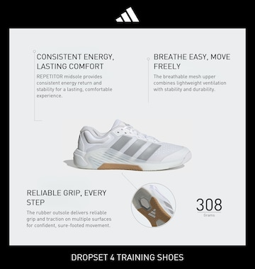 ADIDAS PERFORMANCE Športni čevelj 'DROPSET 4 POWER' | bela barva