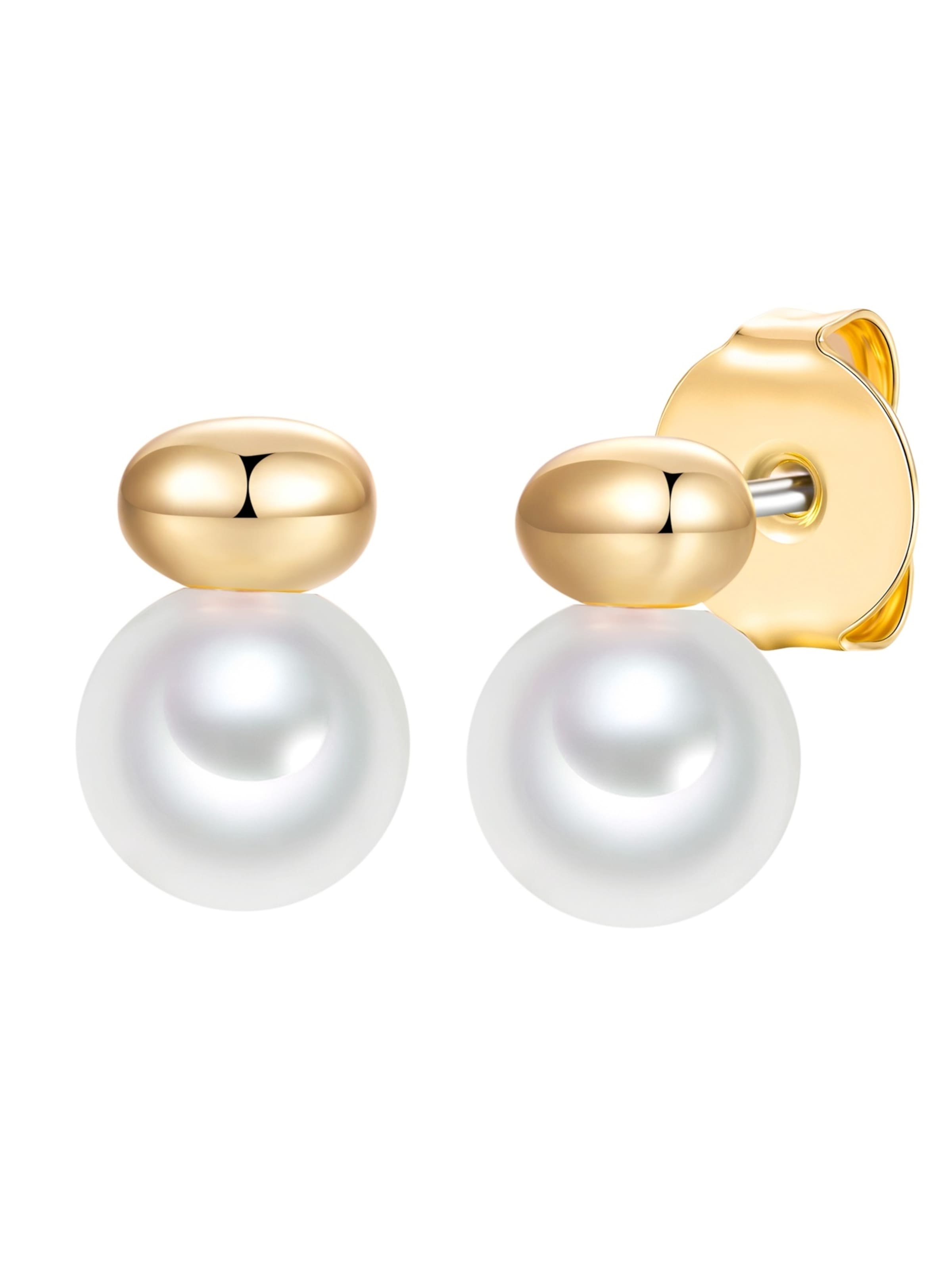 Lulu & Jane - Pendientes en blanco: frente