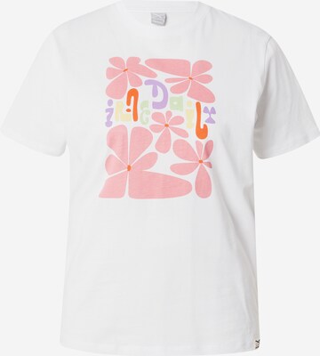 Iriedaily Тениска 'De La Fleur' в бяло: отпред