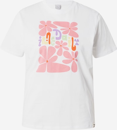 Iriedaily T-Krekls 'De La Fleur', krāsa - pasteļdzeltens / lillā / sarkans / balts, Preces skats