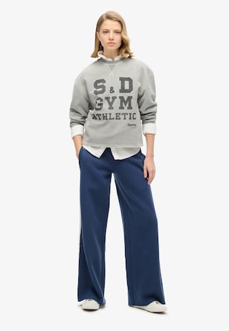 Superdry Wide leg Broek 'Essential' in Blauw: voorkant