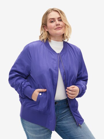 Zizzi Prehodna jakna 'MSIDNEY' | vijolična barva: sprednja stran