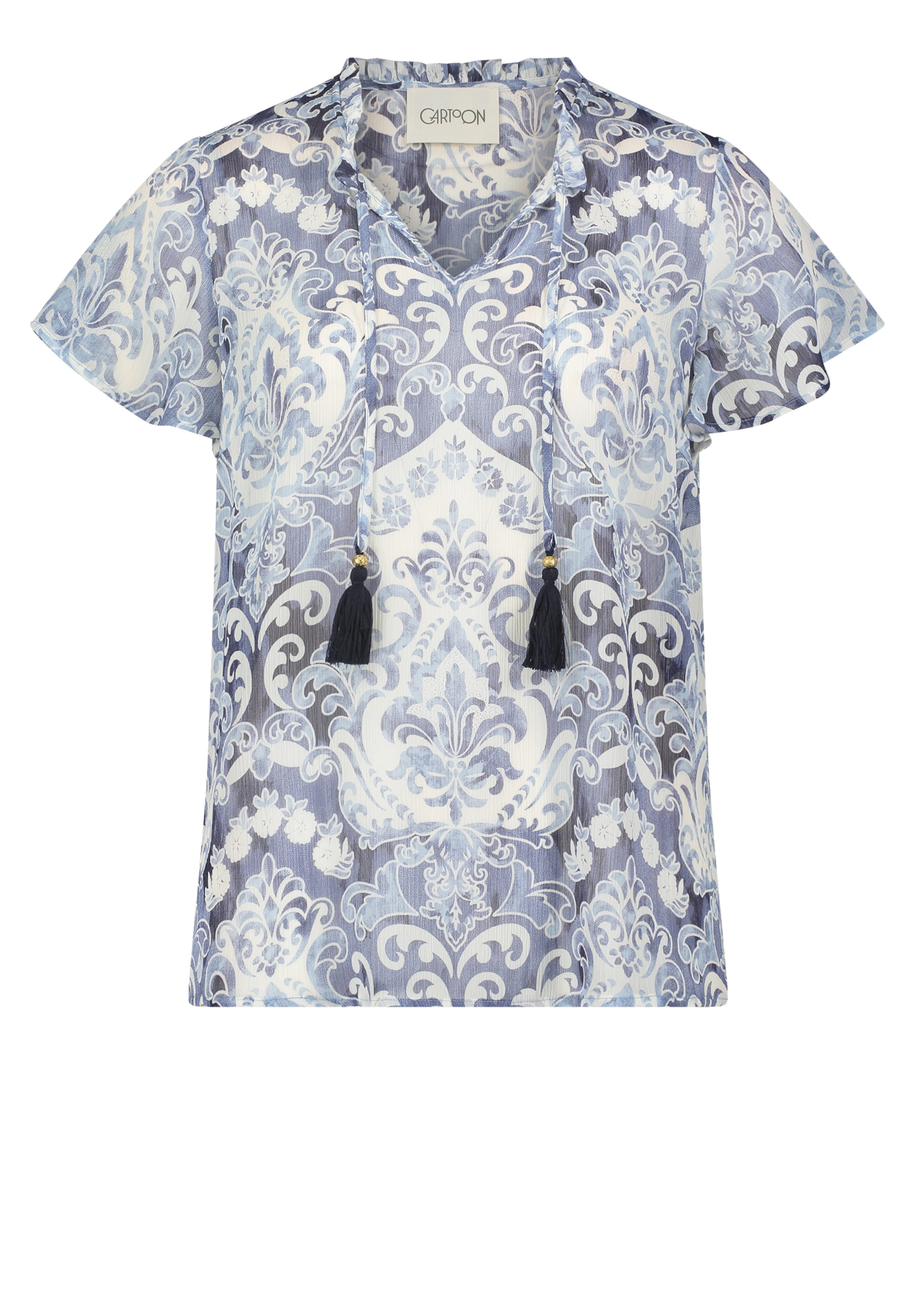 Cartoon Bluse i blå: forside