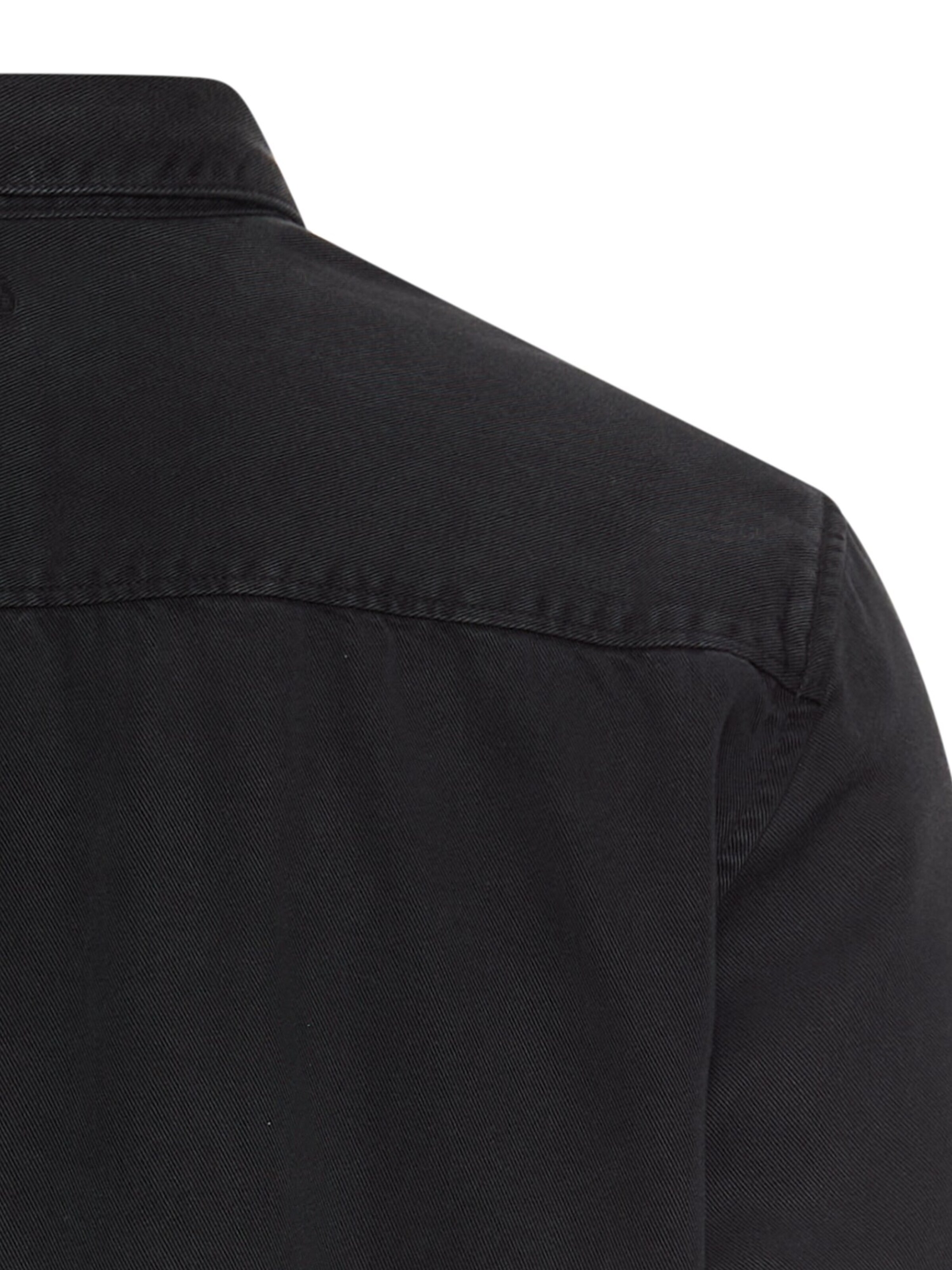 CAMEL ACTIVE Regular Fit Langarm Hemd mit Brusttasche in Schwarz