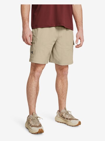 UNDER ARMOUR Regular Sportbroek in Beige: voorkant