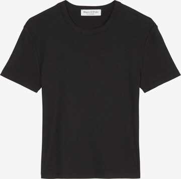 Marc O'Polo Shirt ' Minimal Hybrid ' in Zwart: voorkant