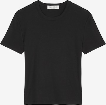 Marc O'Polo Shirt ' Minimal Hybrid ' in Zwart: voorkant