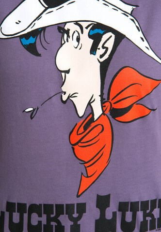 LOGOSHIRT T-Shirt 'Lucky Luke Portrait' in Lila