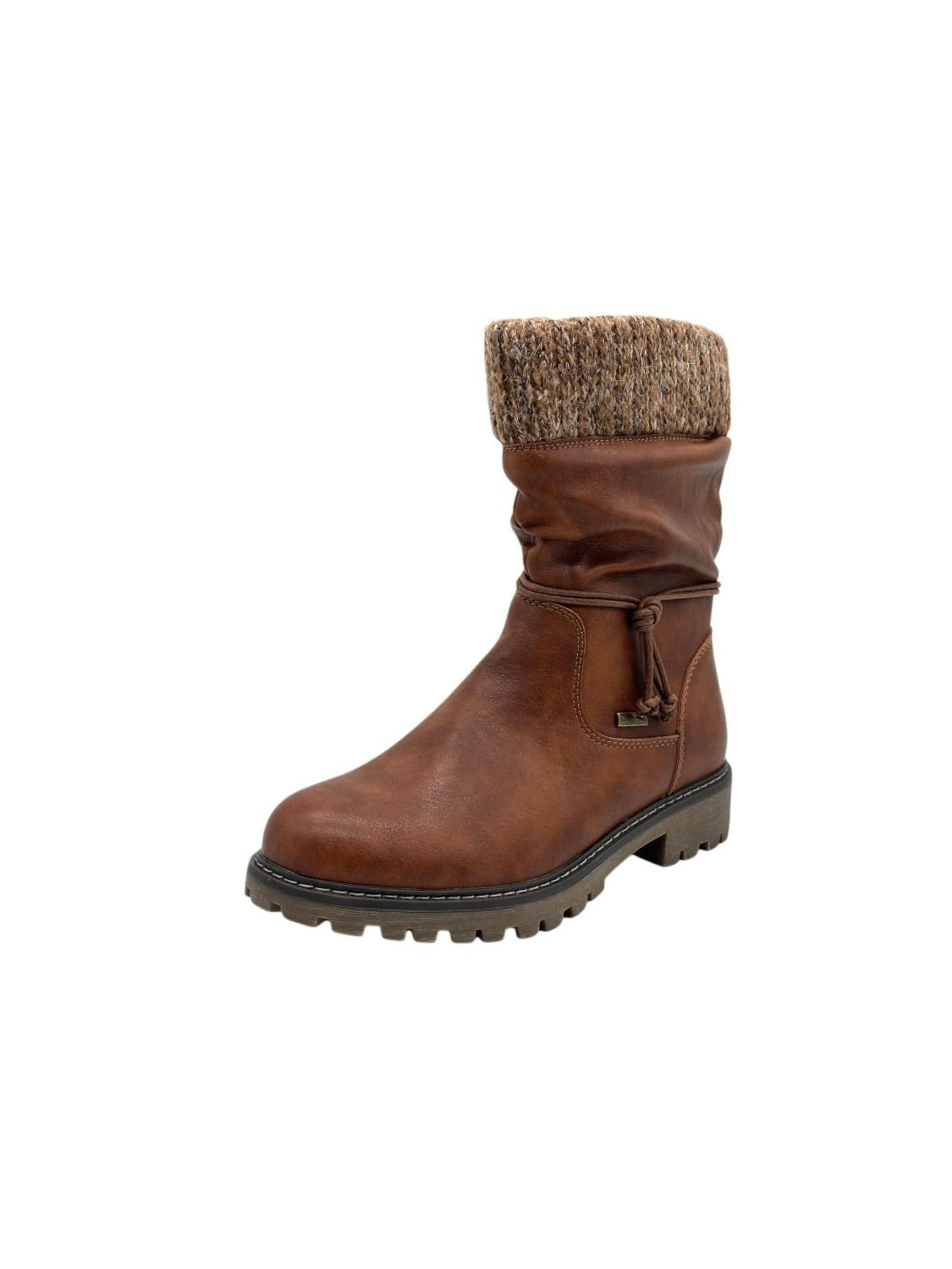 Nowaland Booties 'Damen gefütterte Winterstiefeletten' in Brown: front