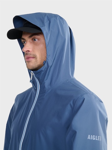 AIGLE Functionele jas 'Rainpack 90' in Blauw: zijkant