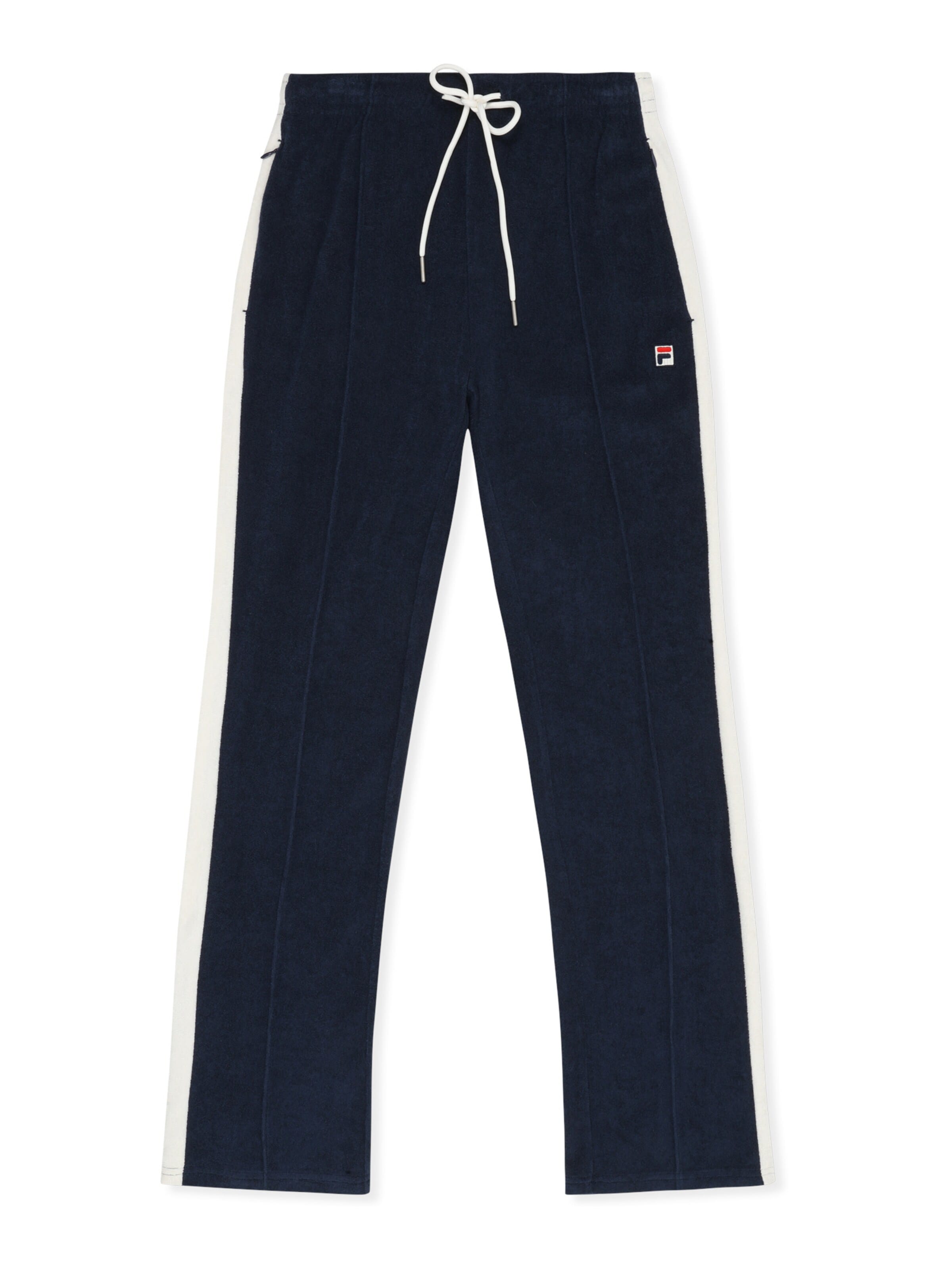 Slimfit Pantaloni 'ADRIANO slim contrast panel towelling track pants' di FILA in blu