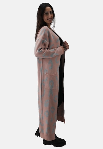 Elara Gebreide mantel in Roze