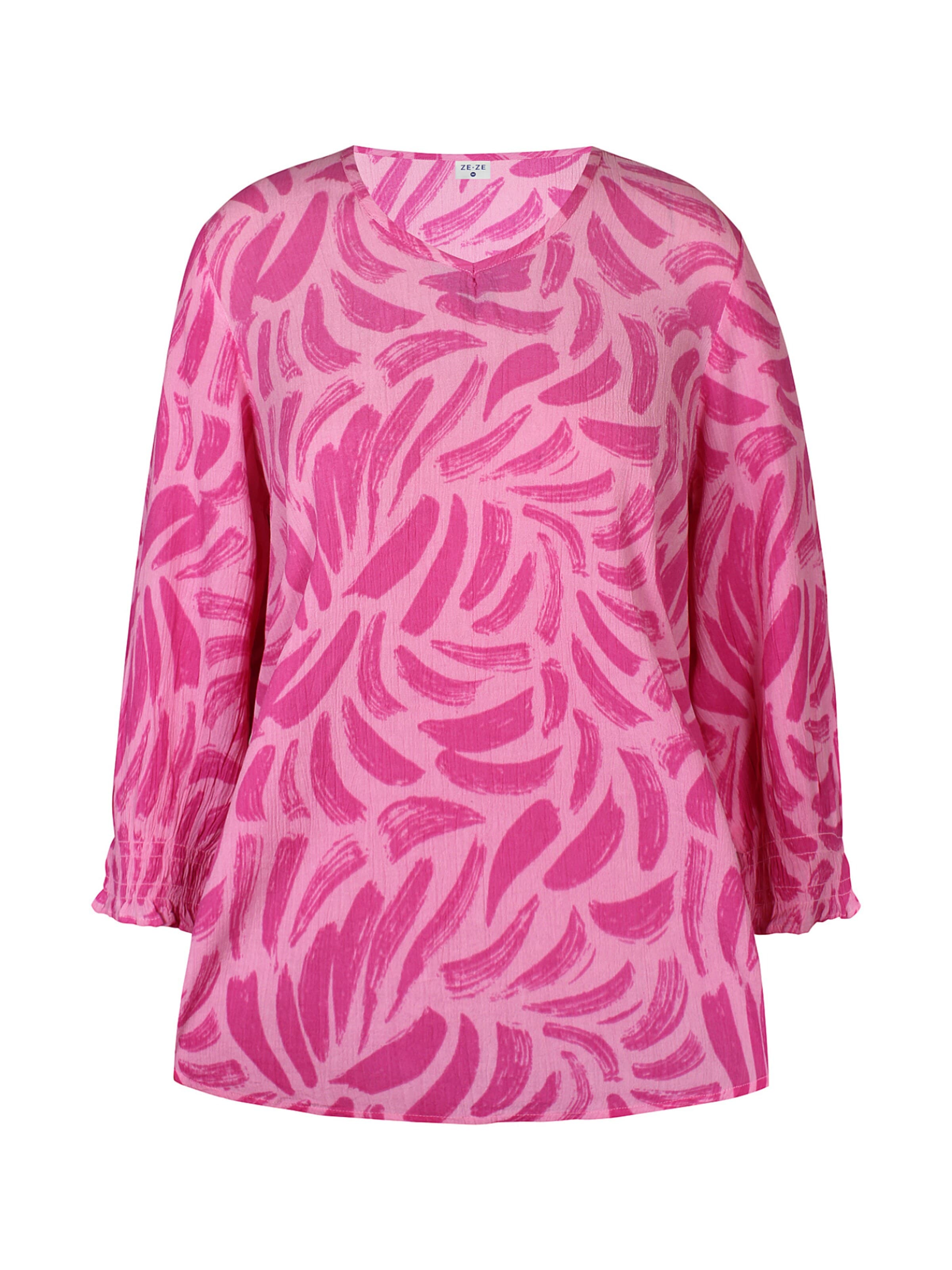 ze-ze Blouse 'Exella 18' in Roze: voorkant
