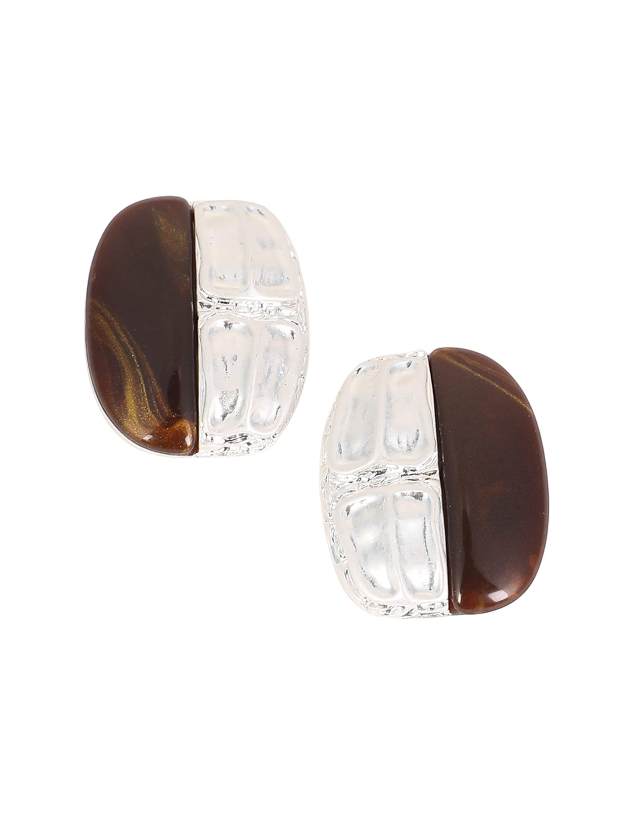 SOHI Oorbellen 'Liv' in Brons: voorkant