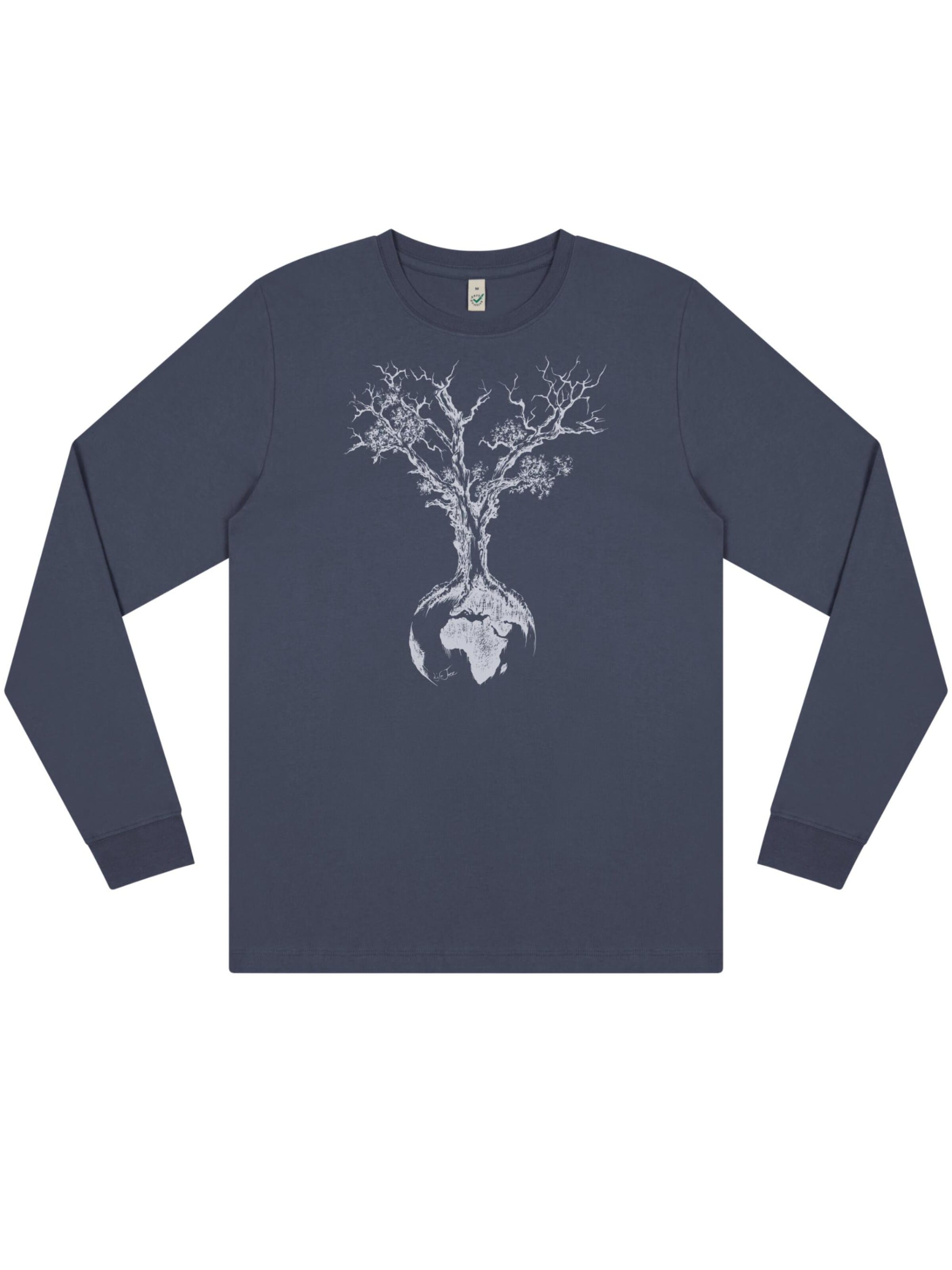 Life-Tree Shirt 'Fairwear Weltenbaum'‌‌‌‌‌‌‌ in Blau: Vorderseite