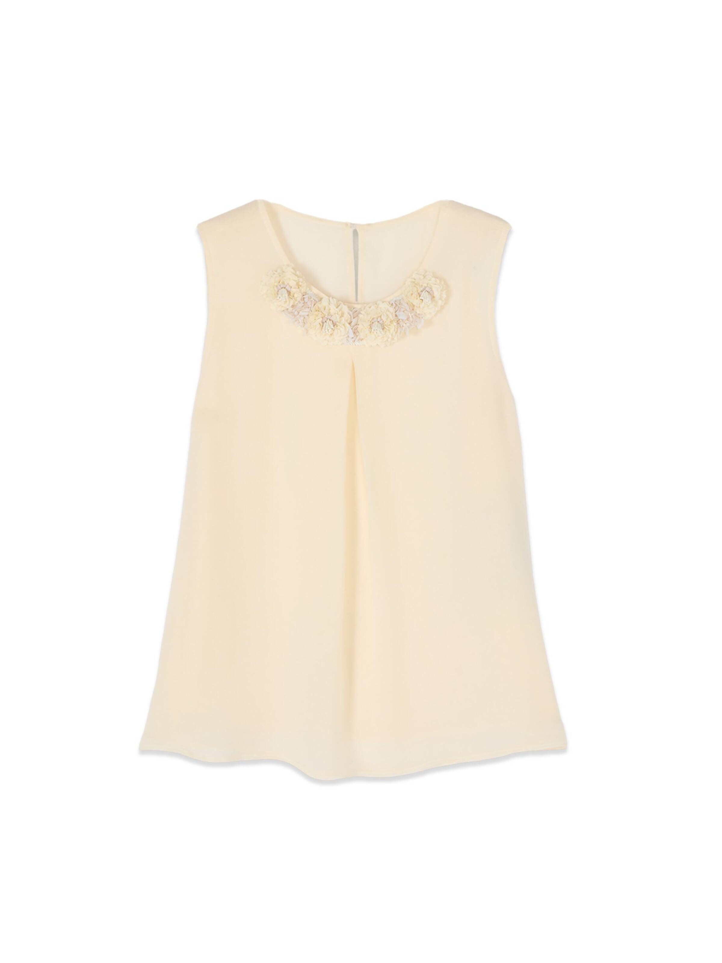 Camicia da donna di oltre in beige: frontale