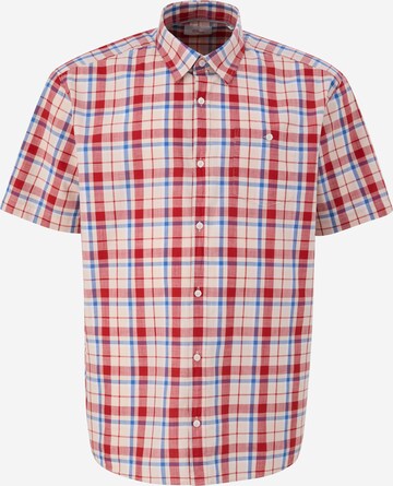 s.Oliver Men Big Sizes Button Up Shirt in Red: front