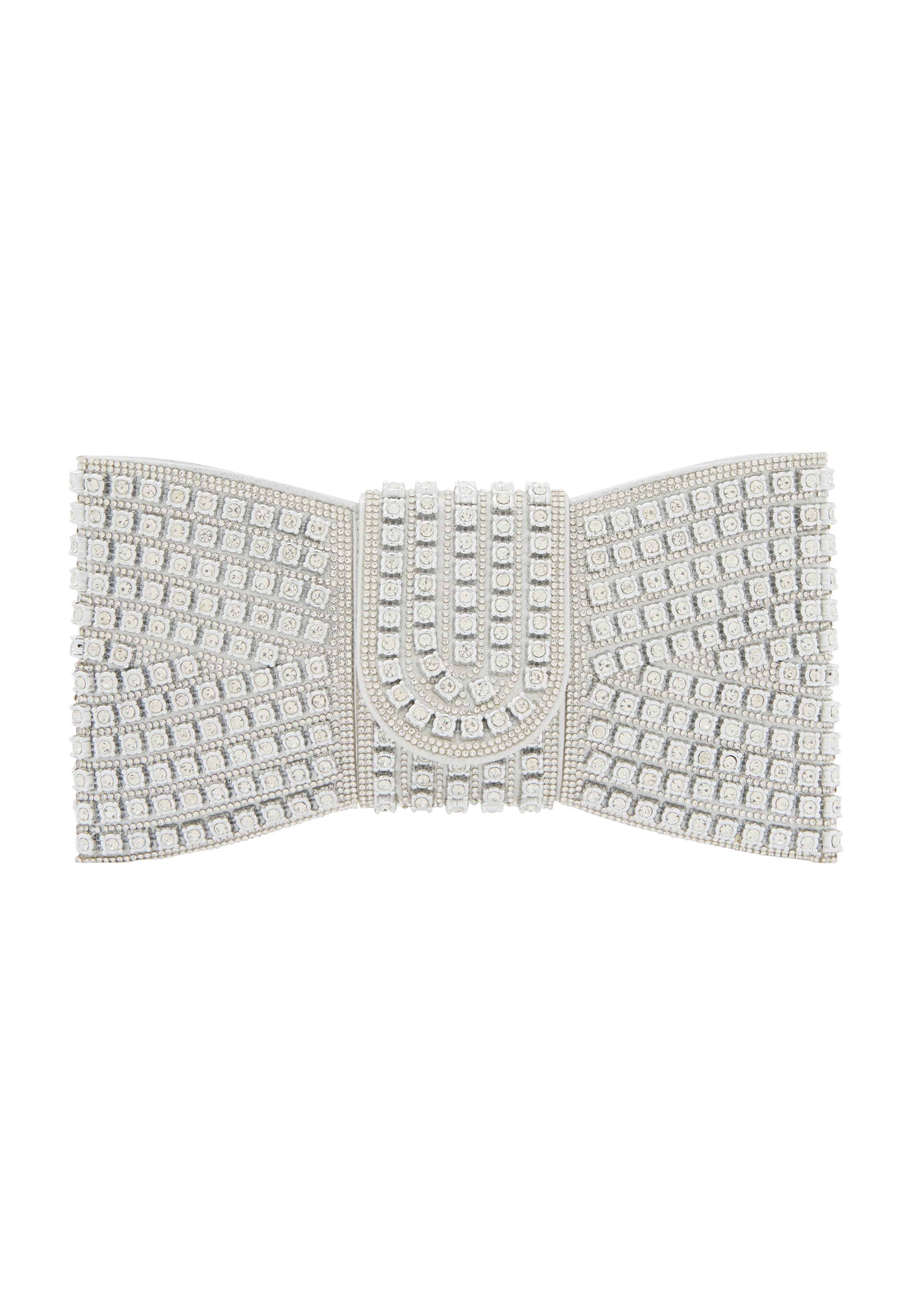 faina Clutch in Zilver: voorkant