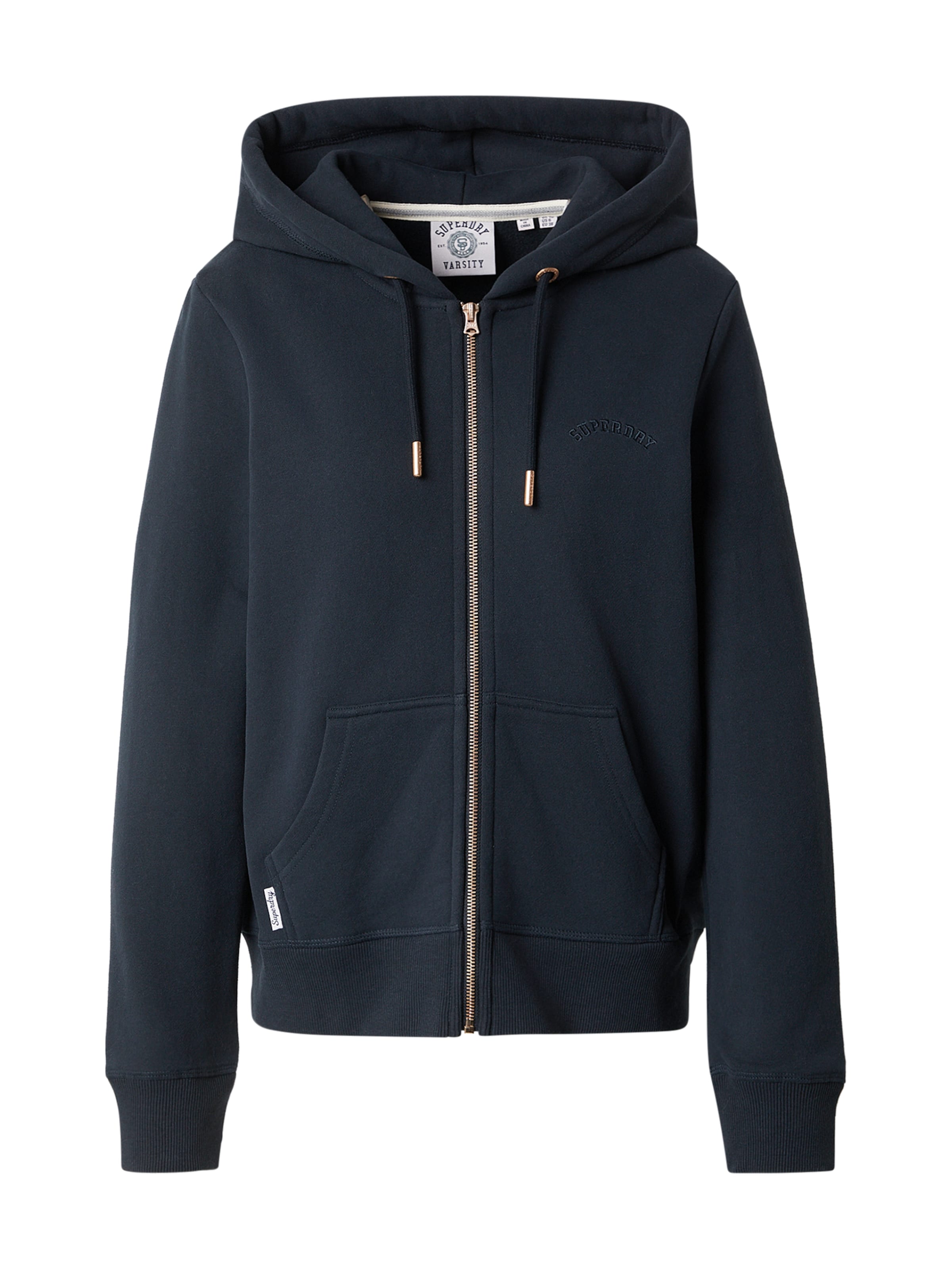 Superdry & Co Bluza rozpinana 'ESSENTIAL' w kolorze niebieski: przód