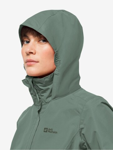 JACK WOLFSKIN - Casaco outdoor 'STORMY POINT' em verde