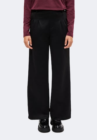 Wide Leg Pantalon à pince ZABAIONE en noir : devant