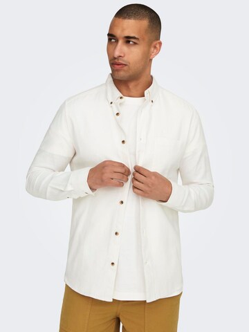 Only & Sons Slim fit Overhemd 'ONSGUDMUND' in Wit