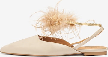 Ballerina con cinturino di Kazar in beige: frontale