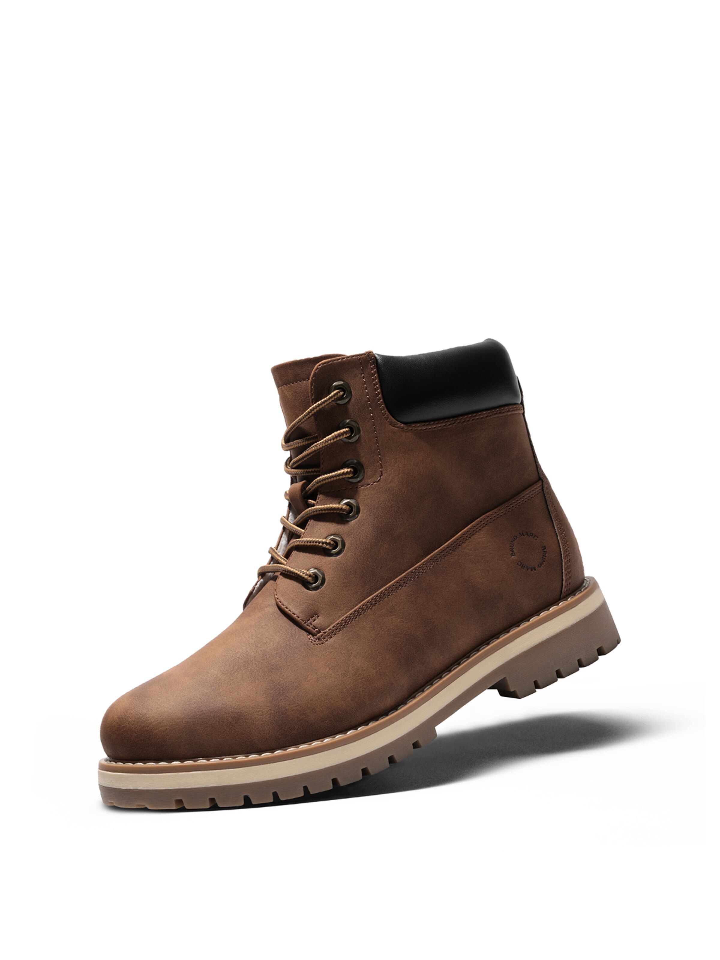 Bruno Marc Lace-Up Boots 'Bruno Marc Winterschuhe Herren Winterstiefel Jungs Warm' in Brown: front