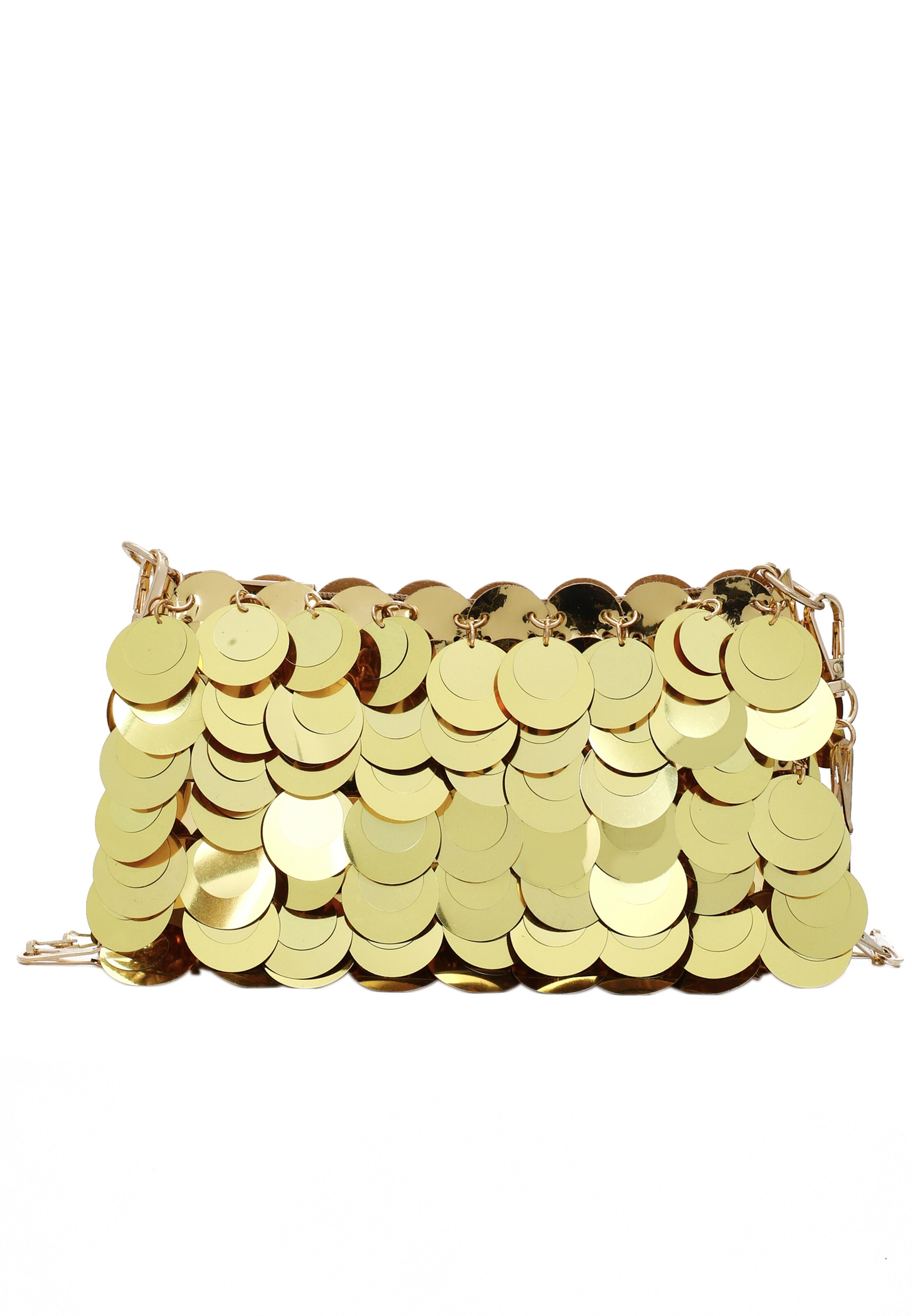 Koosh Clutch in de kleur Goud, Productweergave