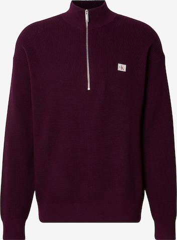 Pull-over Calvin Klein Jeans en violet : devant