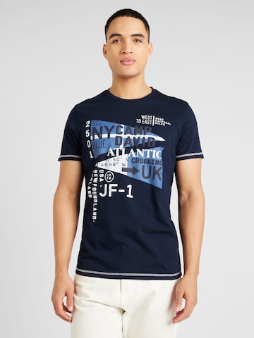 T-Shirt CAMP DAVID en bleu : devant