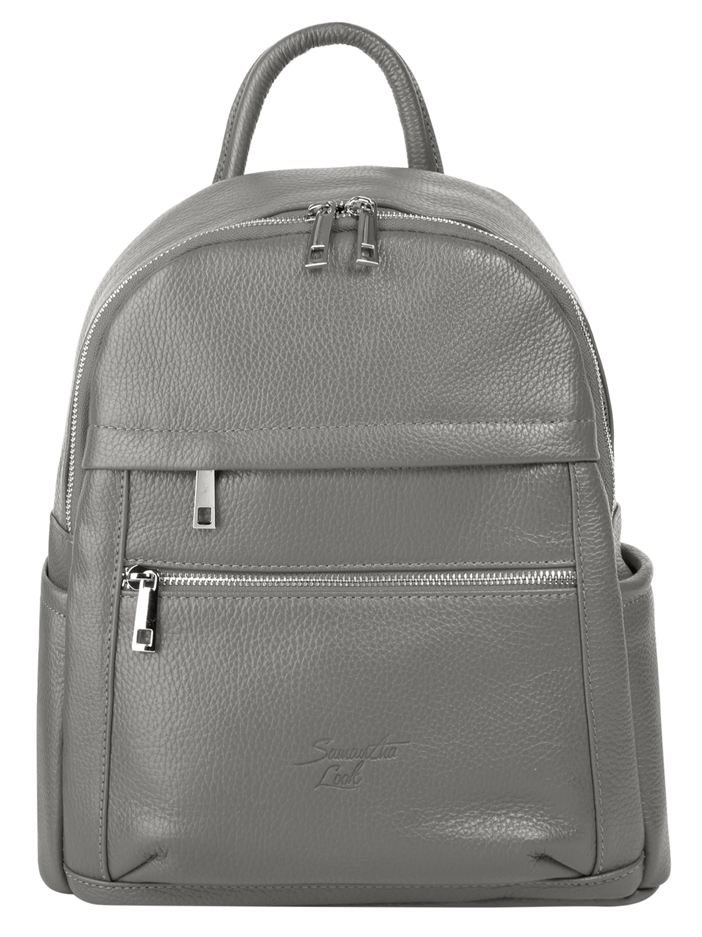 Samantha Look Backpack in Grey: front